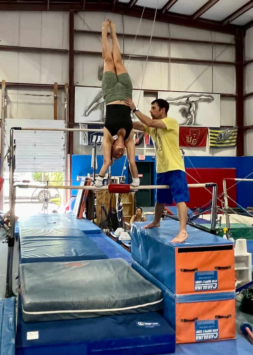 2024 The Original Adult Gymnastics Camp Bars Handstand