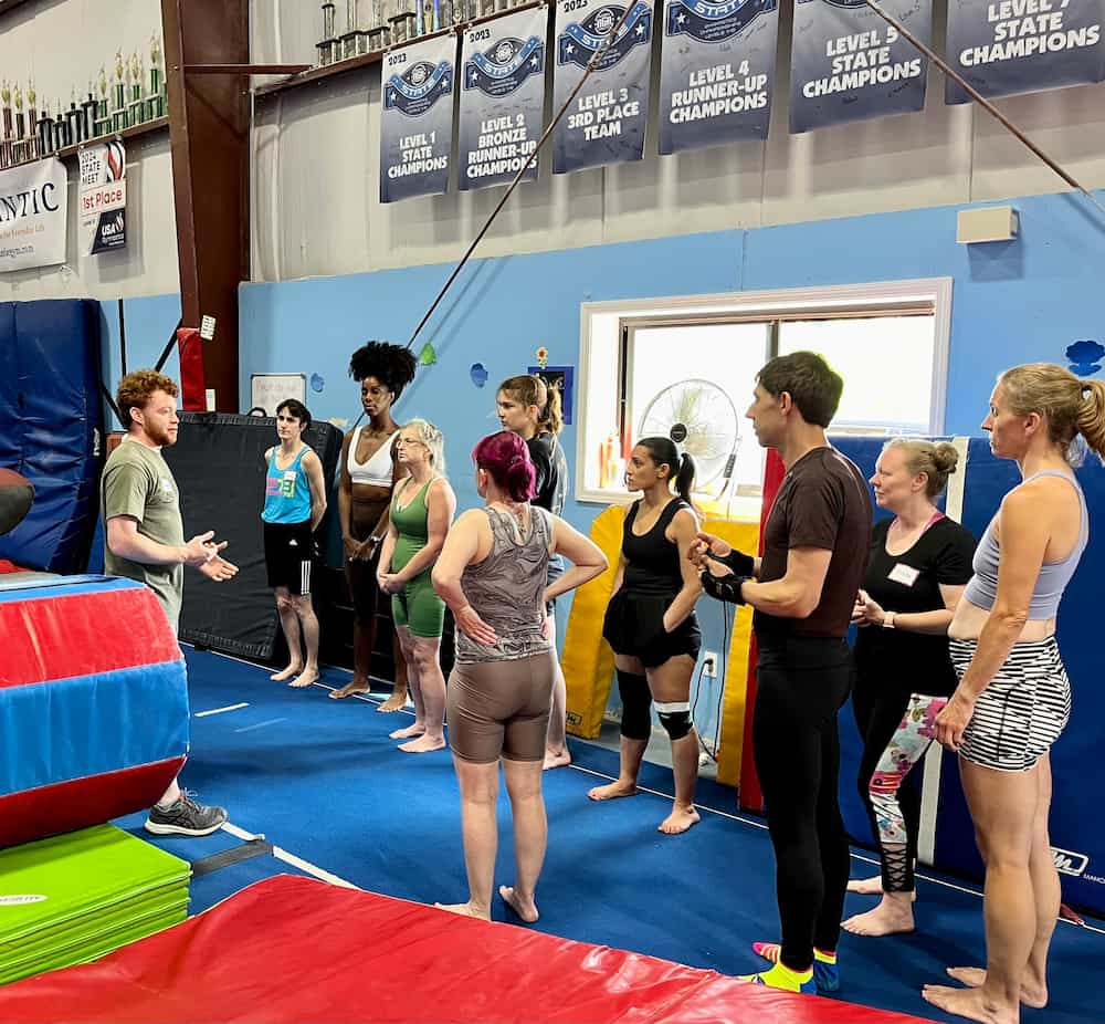 2024 The Original Adult Gymnastics Camp Vault Group