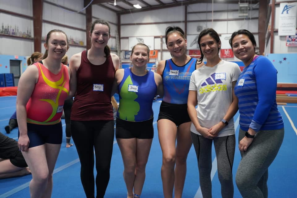 Adult gymnastics events such as camp make it easy to make new, like-minded friends! adult gymnastics events