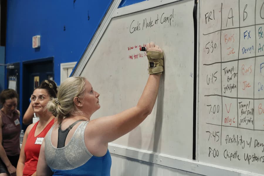 goal skills achieved at adult gymnastics camp in nh 
