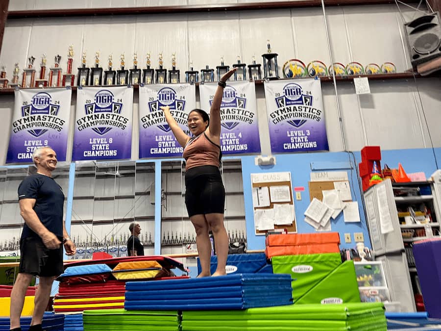 awards from the original 2025 adult gymnastics camp