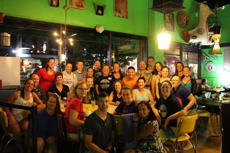 The restaurants at adult gymnastics camp are always a highlight! restaurants adult gymnastics camp