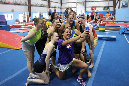 We always leave plenty of time for social fun at adult gymnastics camp. social fun at adult gymnastics camp