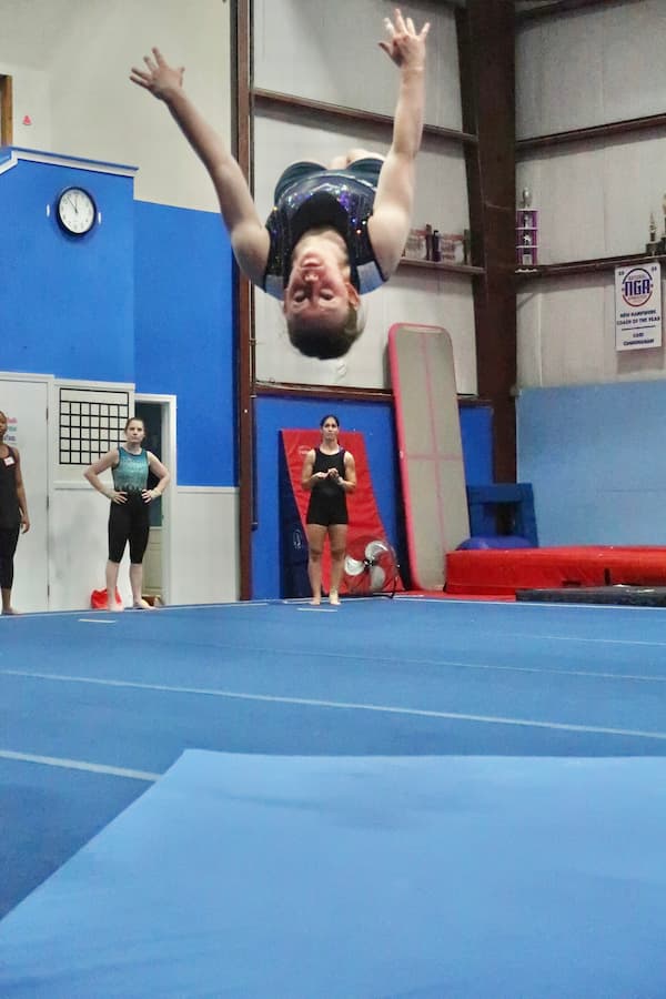 layout at the original adult gymnastics camp