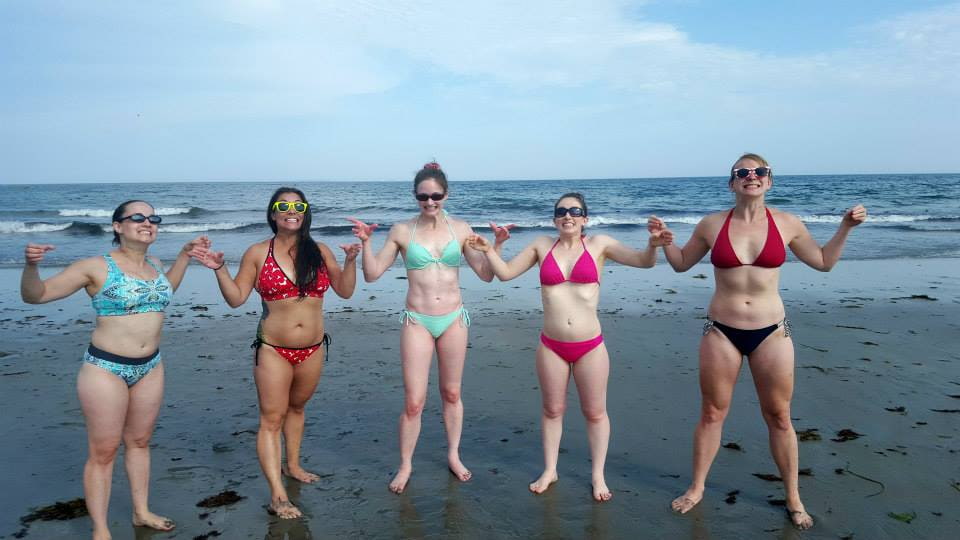 The first adult gymnastics camp featured a trip to the beach! first adult gymnastics camp beach