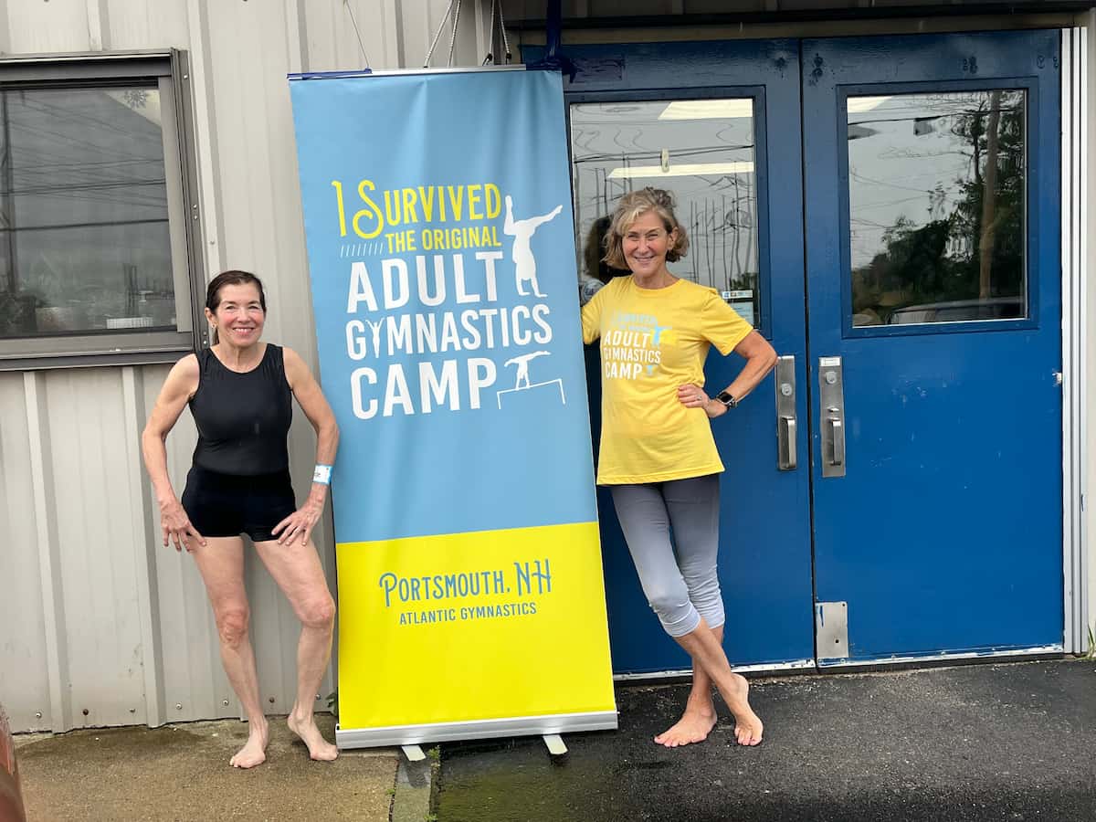 2025 adult gymnastics camp sign