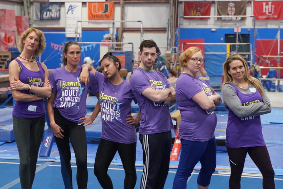 Adult gymnastics camp featured a staff with an Olympian, Wendy Bruce Martin! adult gymnastics camp