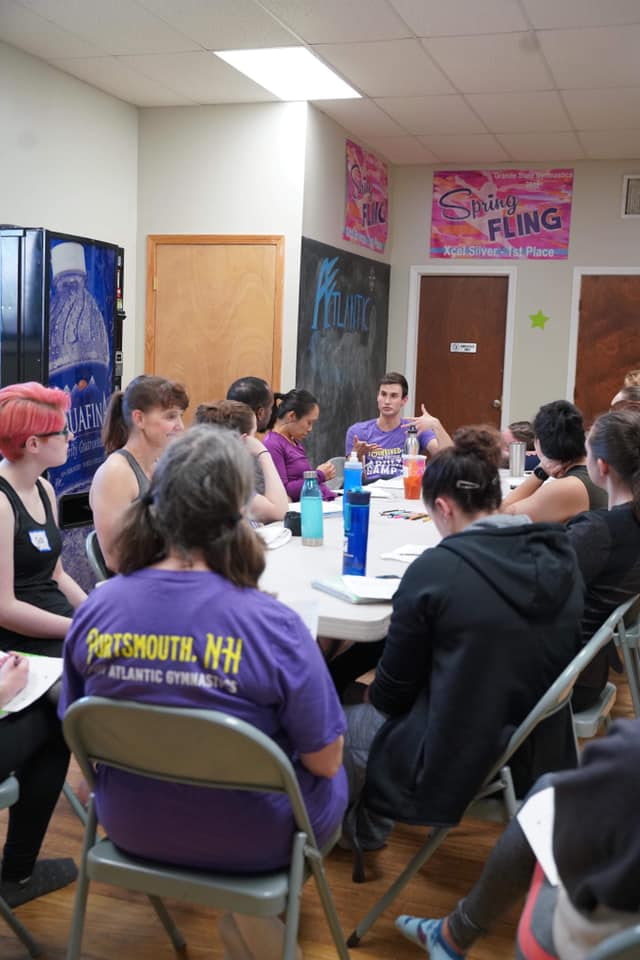 Our adult gymnastics camp clinic was on the subject of nutrition to fuel performance for the adult gymnast. adult gymnastics camp clinic
